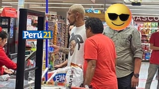 Paolo Guerrero es captado haciendo compras en conocido supermercado