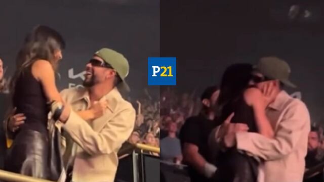 Ya no se ocultan: Bad Bunny llena de besos y caricias a Kendall Jenner durante concierto de Drake