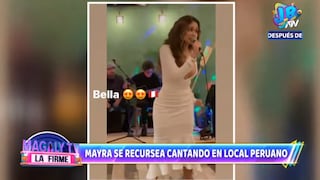 Mayra Goñi es captada cantando en restaurante de Miami 