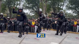 Huánuco: Miembros de la Policía Nacional se hacen virales por bailar cumbia en aniversario [VIDEO]