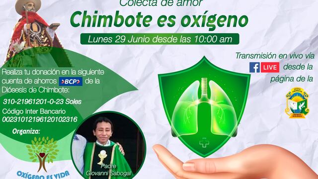 Sacerdote hace colecta virtual para instalar planta de oxígeno en Chimbote