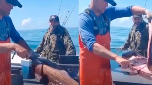 Este pescador se encontró con un Whisky sin abrir al filetear un pescado