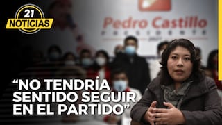 Betsy Chávez renuncia como militante de Perú Libre: “No tendría sentido seguir en el partido”