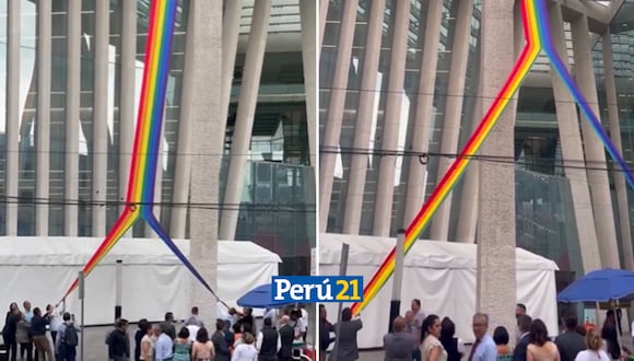 Destruyen bandera LGBT en México. (Foto: Twitter)