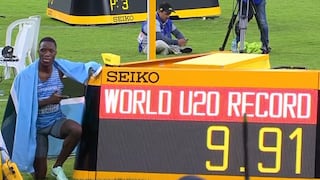 Letsile Tebogo rompió el récord de los 100 metros en el Mundial Sub-20