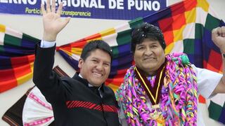 Gobernador regional de Puno permite que Evo Morales meta sus narices en el Perú