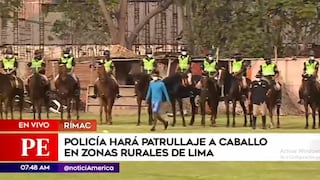 Policía realizará patrullaje a caballo en zonas rurales y alejadas de Lima