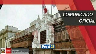 Cancillería informa el retiro definitivo del embajador de Perú en Colombia