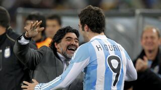 Diego Maradona: "Higuaín es diez veces mejor que Icardi"