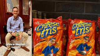 Congresista Alejandro Cavero se luce comiendo Cheese Tris: “Viva la libertad”