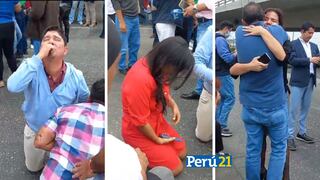 Ecuador: Rehenes que rogaban por su vida se arrodillan en la calle tras ser liberados | VIDEO