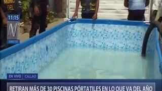 Municipalidad del Callao realizó operativo para retirar piscinas portátiles de la vía pública [VIDEO]