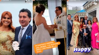 Magaly Medina se luce con Alfredo Zambrano en matrimonio de su sobrina: “Estamos de boda”