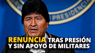Bolivia: Evo Morales renuncia tras presión en al calle y sin apoyo de militares [VIDEO]