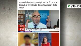 Usan imagen del doctor Elmer Huerta y Alvina Ruiz para promocionar falso producto