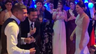 Edison Flores y Ana Siucho bailaron junto a Ezio Oliva en su matrimonio [VIDEO]