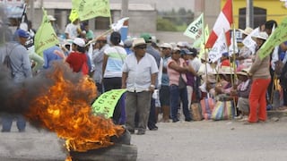 Tía María: Antimineros bloquearon carreteras en primer día de paro indefinido