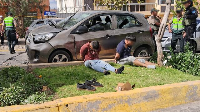 Arequipa: Capturan a dos ladrones cuando escapaban de robar autopartes
