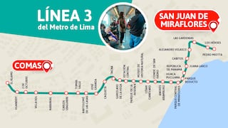 Línea 3 del Metro de Lima movilizará a dos millones de personas al día