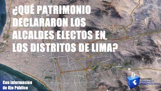Elecciones 2014: ¿Qué patrimonio declararon los alcaldes elegidos en Lima?