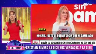 Magaly critica a Gisela tras protagonizar tenso momento con Cristian Rivero: “A ella no le gusta que nadie la opaque” 