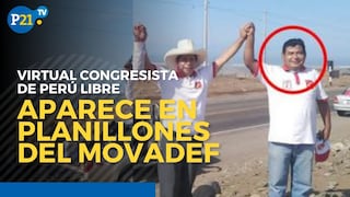 Virtual congresista de Perú Libre en los planillones del Movadef