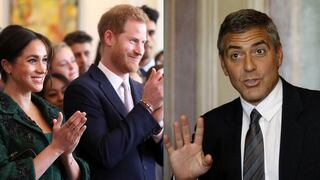 George Clooney rechaza ser el padrino del hijo del príncipe Harry y Meghan Markle