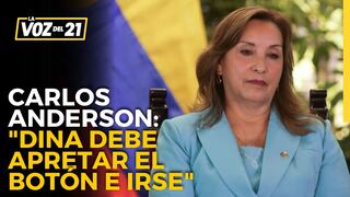 Carlos Anderson sobre adelanto de elecciones: “Dina Boluarte debe apretar el botón e irse”