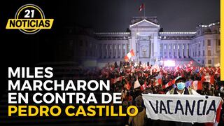 Vacancia:Miles se movilizaron en contra de Pedro Castillo