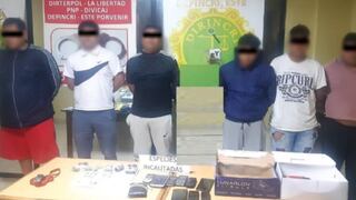 La Libertad: agentes pactan entrega de cupo extorsivo y agarran a 7 presuntos miembros de banda