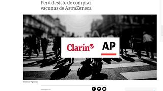 Así informó la prensa extranjera la negativa de Perú de firmar un convenio con AstraZeneca | FOTOS