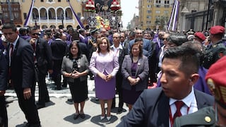 Presidenta Dina Boluarte participó en procesión del Señor de los Milagros 