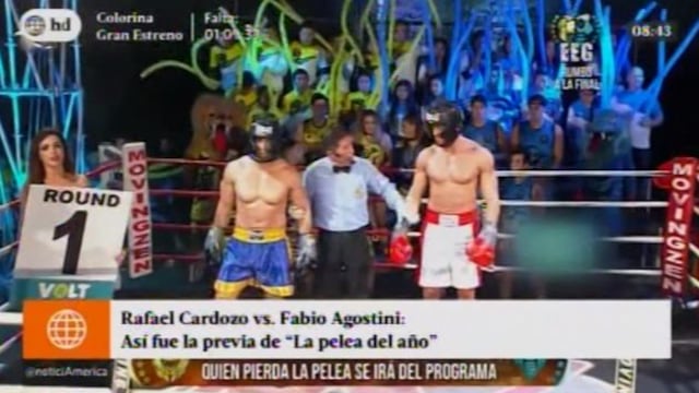 Así fue el enfrentamiento de Rafael Cardozo y Fabio Agostini en un ring de box [VIDEO]