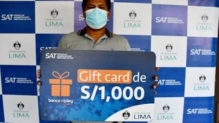 SAT de Lima premiará a contribuyentes puntuales con gift cards de 1,000 y 500 soles 