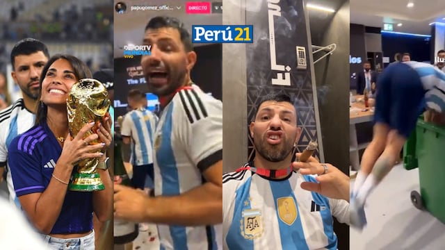 El show del Kun: Sergio Agüero y la celebración de Argentina tras obtener el campeonato mundial