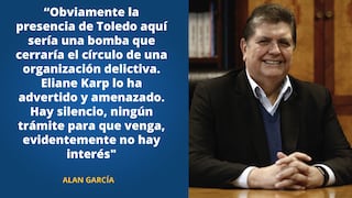 Alan García: “Jorge Barata sabe que jamás recibí un centavo”