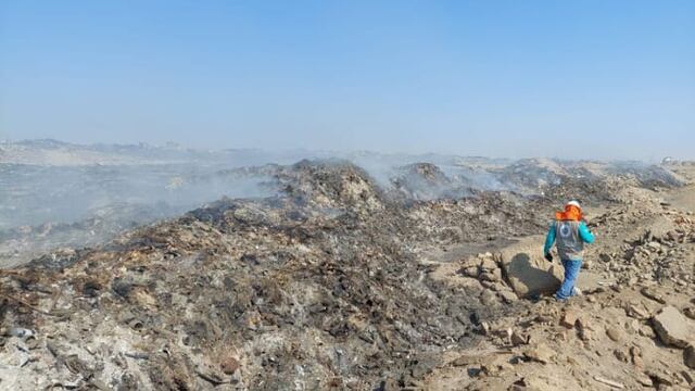 Paracas: El OEFA supervisa incendio ocurrido en botadero del distrito sureño