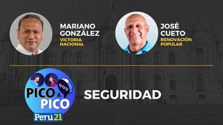 José Cueto y Mariano Gonzáles debaten propuestas sobre seguridad ciudadana