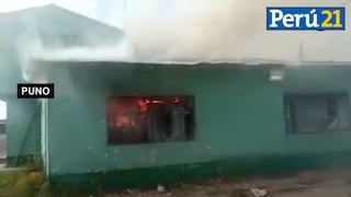 Vándalos queman comisaría de Zepita en Puno [VIDEO]