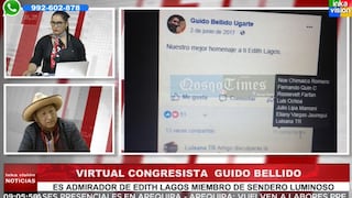 Guido Bellido defendió publicación que hizo en el 2017 a favor de la terrorista Edith Lagos [VIDEO]