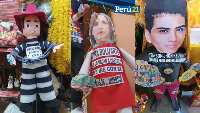 Piñatas de Pedro Castillo inundan mercados a pocas horas de celebrarse el Año Nuevo