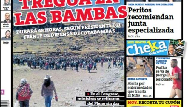 Tregua en Las Bambas | 2015-10-01