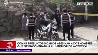 Dos hombres fueron asesinados al interior de una mototaxi en Comas