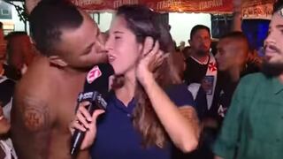 Facebook viral: Hincha brasileño besa a reportera y ella reacciona así [VIDEO]