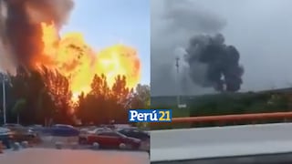 China: Impactante explosión desencadena feroz incendio en una autopista de Jiaxing [VIDEO]