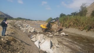 Se iniciaron los trabajos de reforzamiento y encauzamiento del río Huarmey en Áncash