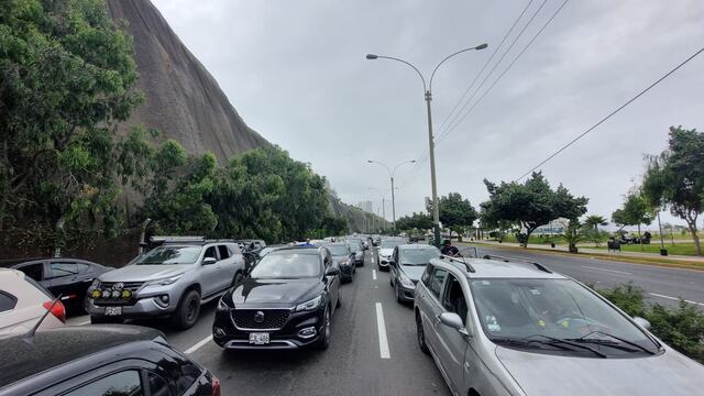 ¡A tomar precauciones! Gran congestionamiento en la Costa Verde