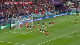 El Yamiq realizó una ‘chalaca’: el poste evitó el 1-1 del Marruecos vs. Francia [VIDEO]