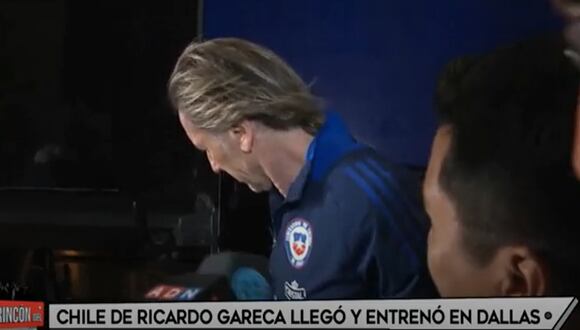 Ricardo Gareca no quiso hablar con la prensa peruana. (Foto: captura)