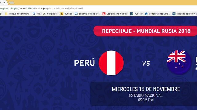 Perú vs. Nueva Zelanda: Teleticket inició la inscripción del sorteo de la venta de entradas